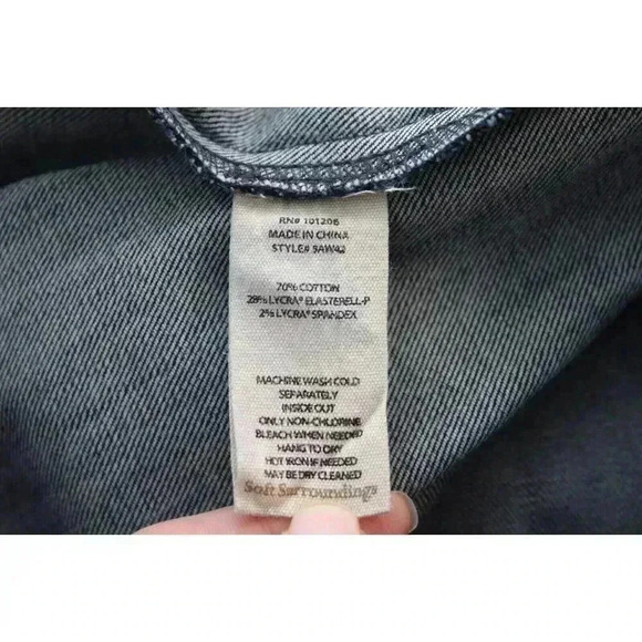 Soft Surroundings Pull On Jeans Size 1X High Rise Elastic Waist Stretch Comfort - Picture 13 of 13